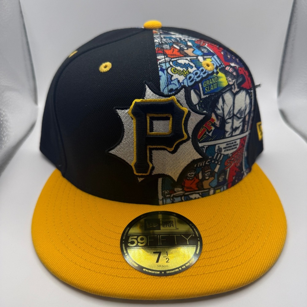 New Era 59FIFTY Pittsburgh Pirates MLB Players Weekend Comic Hat 7 1/2 Black